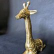 Złota żyrafa z mosiądzu ręcznie rzeźbiona, (2) - Inne
