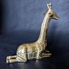 Złota żyrafa z mosiądzu ręcznie rzeźbiona, (3) - Inne