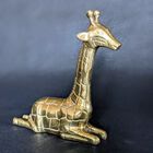 Złota żyrafa z mosiądzu ręcznie rzeźbiona, (1) - Inne