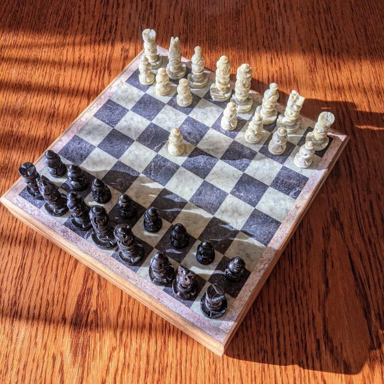 Komplet szachowy ręcznie wykonany z kamienia, (1) - Gry