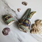 Dekoracyjne naczynia zdobione złotem i mozaiką bizantyjską - G.P. Deruta, (1) - Ceramika