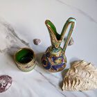 Dekoracyjne naczynia zdobione złotem i mozaiką bizantyjską - G.P. Deruta, (8) - Ceramika