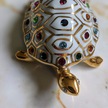 Figurka żółwia z kryształami Swarovskiego - Capodimonte - Made In Italy, (3) - Ceramika