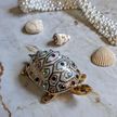 Figurka żółwia z kryształami Swarovskiego - Capodimonte - Made In Italy, (1) - Ceramika