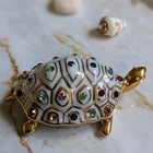 Figurka żółwia z kryształami Swarovskiego - Capodimonte - Made In Italy, (8) - Ceramika