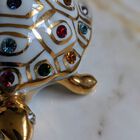 Figurka żółwia z kryształami Swarovskiego - Capodimonte - Made In Italy, (13) - Ceramika