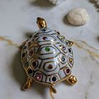 Figurka żółwia z kryształami Swarovskiego - Capodimonte - Made In Italy, (15) - Ceramika